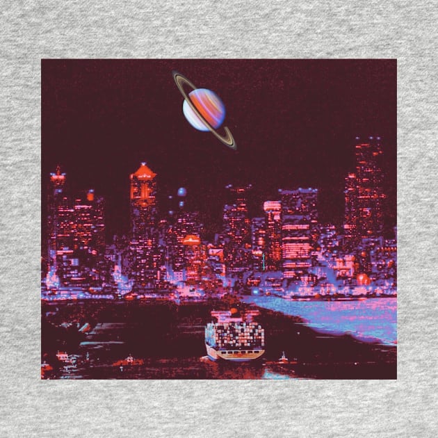 Night City Saturn Port by lofi_retrowave